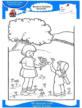 Çocuklar İçin ilkbahar Boyama Sayfaları 